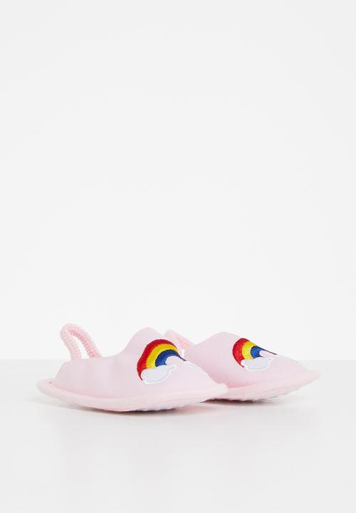 Pop Candy - Baby girls rainbow slipper - pink