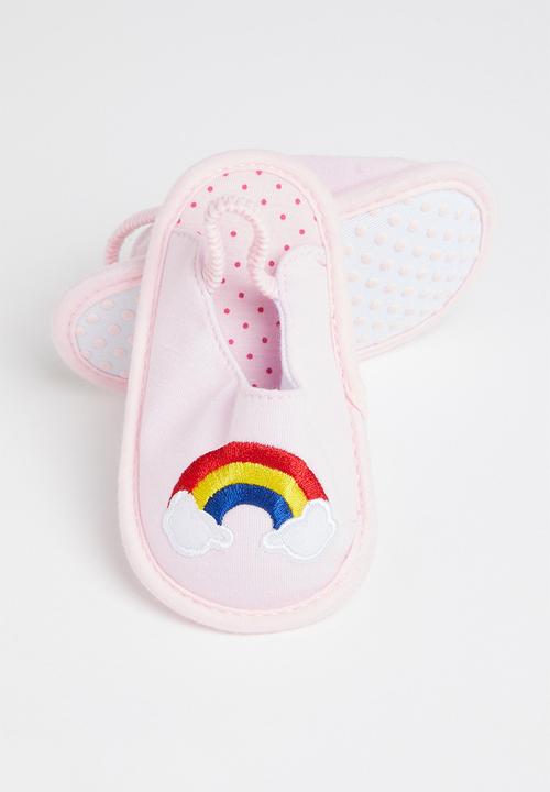 Pop Candy - Baby girls rainbow slipper - pink