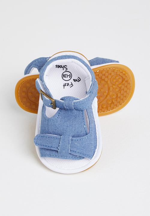 Pop Candy - Baby boys denim sandal - blue