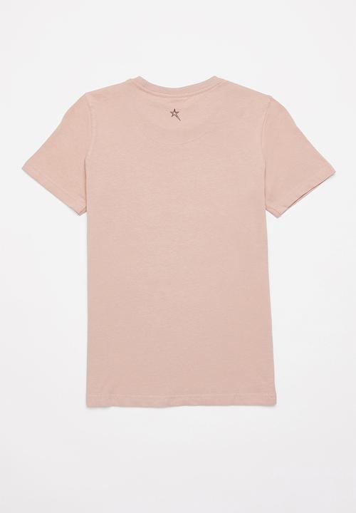 SOVIET - B firmino boys short sleeve logo tee - salmon