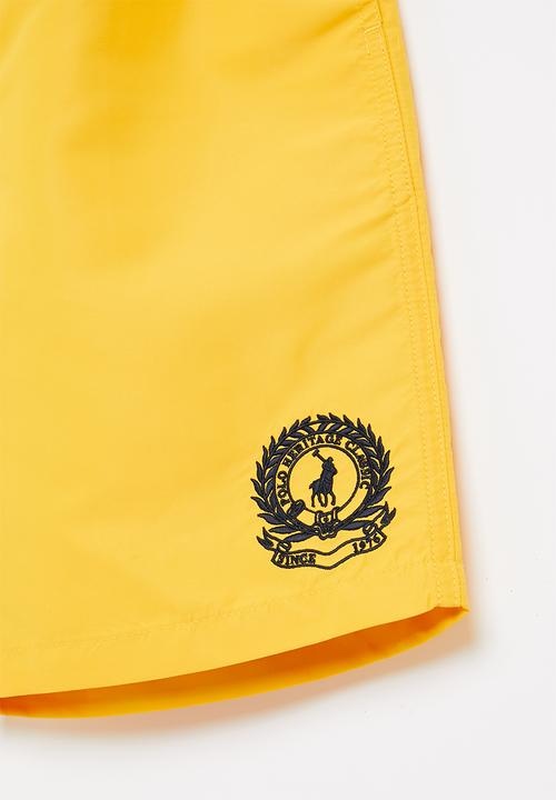 POLO - Boys ayden crested numerical short - yellow