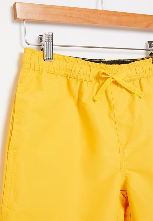 POLO - Boys ayden crested numerical short - yellow