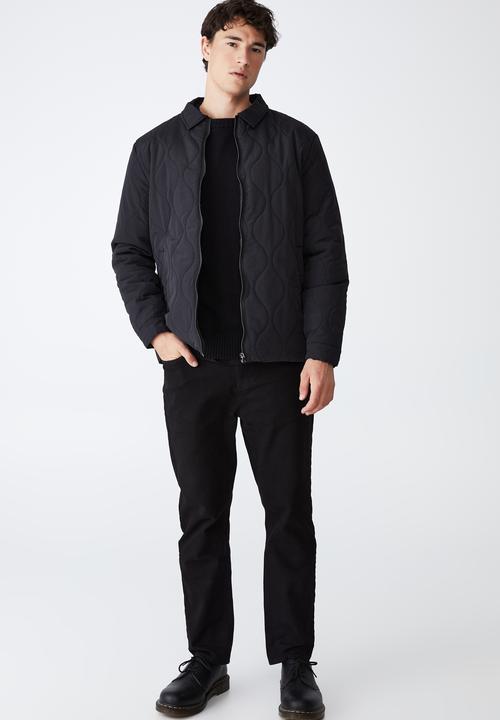 Cotton On - Recycled harrington jacket - washed black