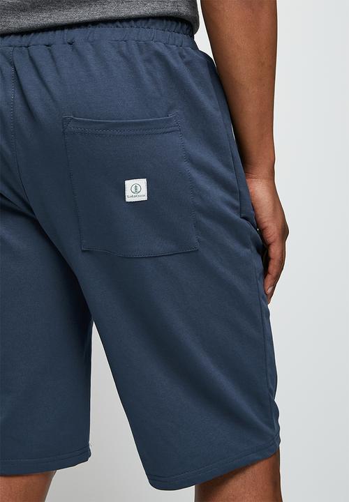 Lark & Crosse - Slim fit sweat shorts - navy