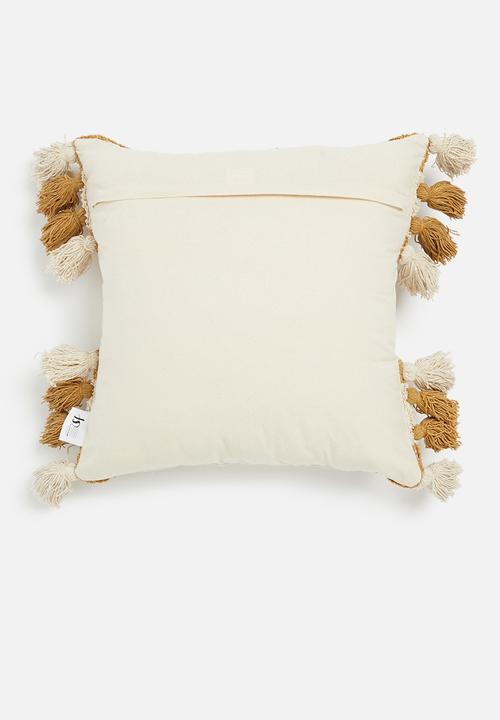 Sixth Floor - Mellow cotton cushion cover - mustard