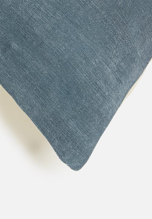 Sixth Floor - Blue fade cotton cushion cover - blue