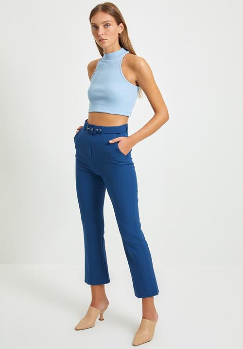 Trendyol - Belted trousers - indigo