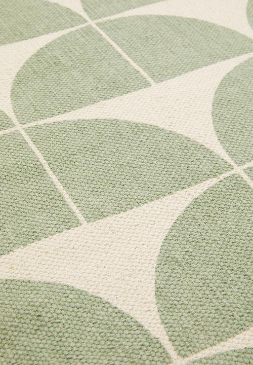 Sixth Floor - Shell printed runner - silvered green