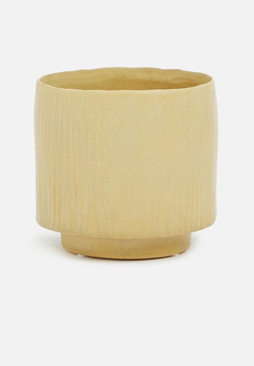 Silk By Design - Ceramic planter pot - yellow