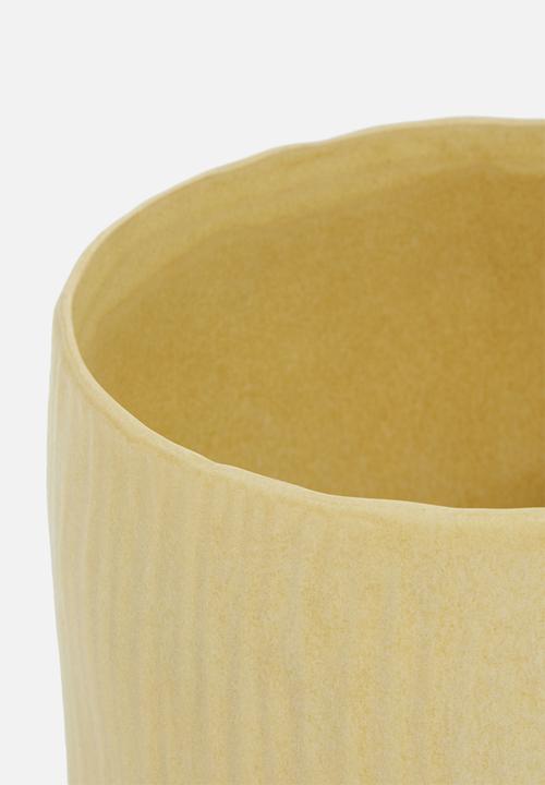 Silk By Design - Ceramic planter pot - yellow