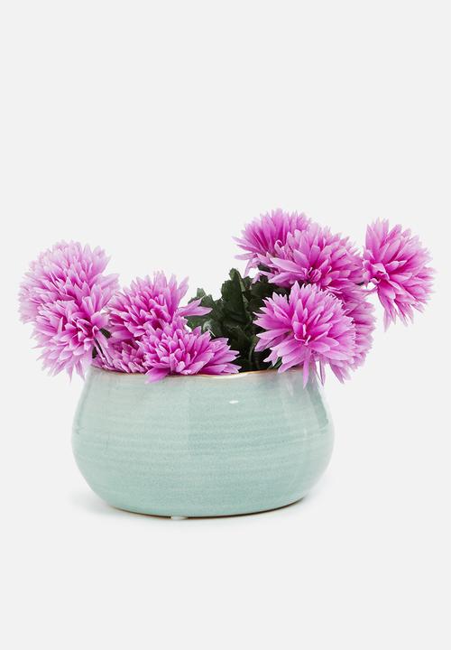 Silk By Design - Stout planter pot - duck egg blue