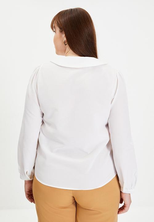Trendyol - Peter pan collar  shirt - ecru