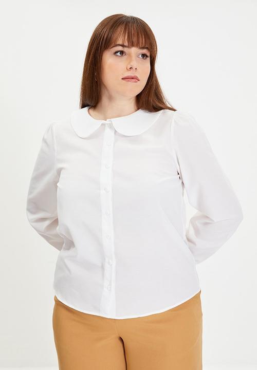Trendyol - Peter pan collar  shirt - ecru