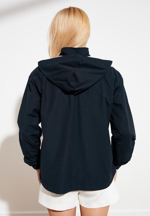 Trendyol - Oversized hooded zipper detailed jacket - navy