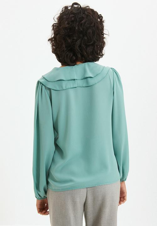 Trendyol - Ruffle shirt - mint