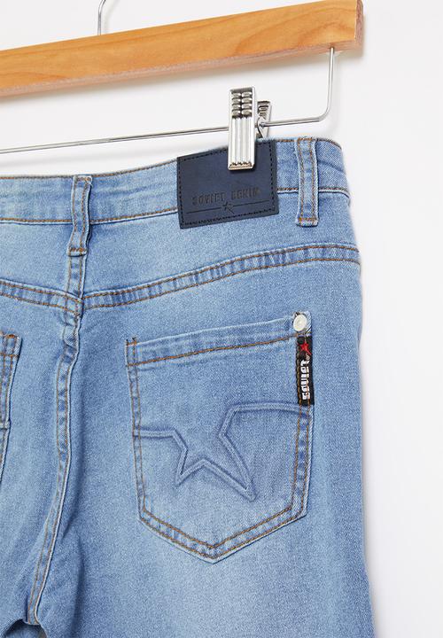 SOVIET - B mentor boys denim short - lt indigo