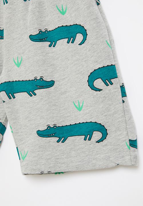 Pop Candy - Boys crocodile shorts - grey