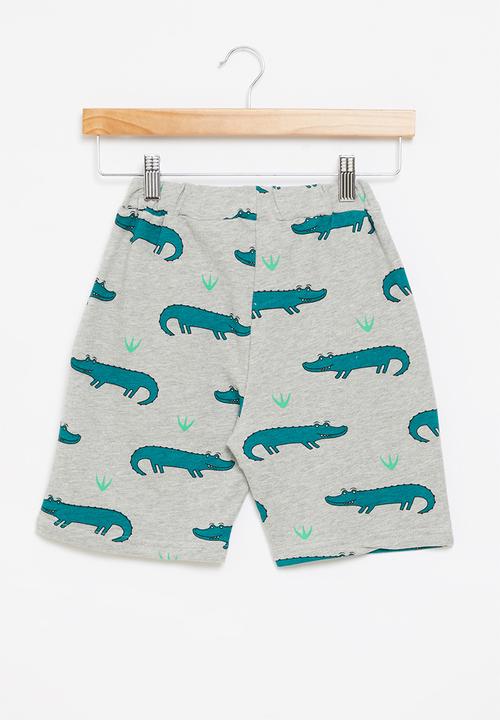 Pop Candy - Boys crocodile shorts - grey