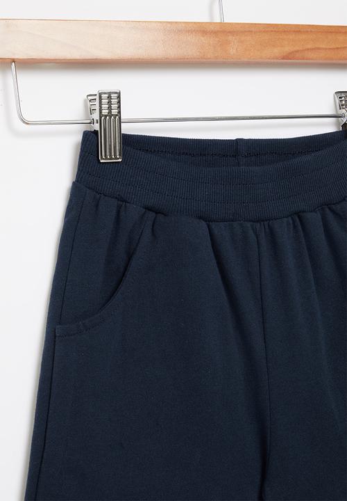 Pop Candy - Boys printed fleece shorts - navy