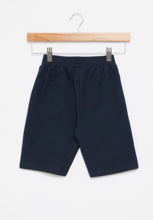 Pop Candy - Boys printed fleece shorts - navy
