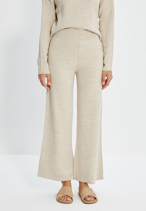 Trendyol - Knit pullover & pants set - beige