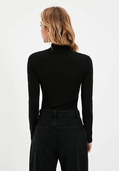Trendyol - Turtleneck bodysuit - black