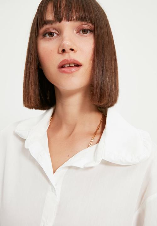Trendyol - Collar detailed shirt - ecru