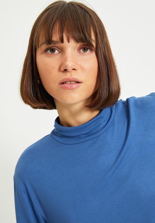 Trendyol - High collar knit top - indigo