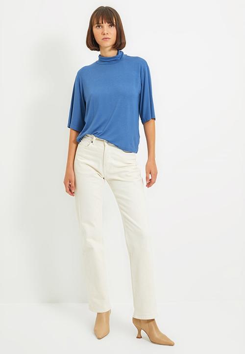 Trendyol - High collar knit top - indigo