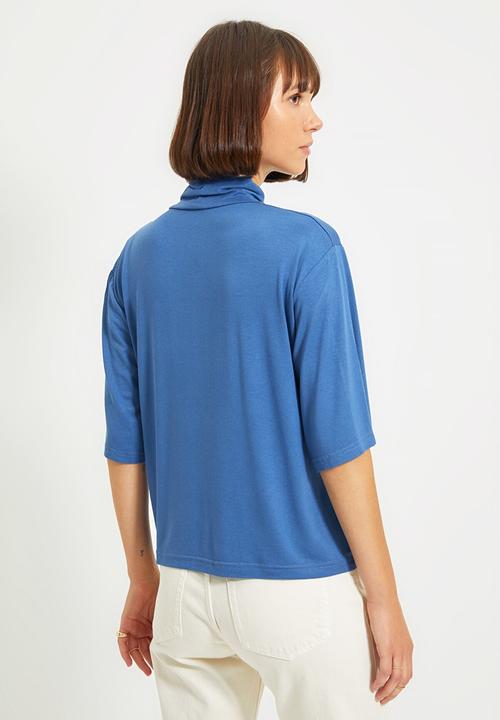 Trendyol - High collar knit top - indigo