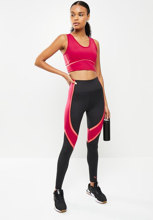 PUMA - Train eversculpt high waist full tights - black & persian red