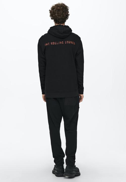 Only & Sons - Onsstones life reg hoodie - black