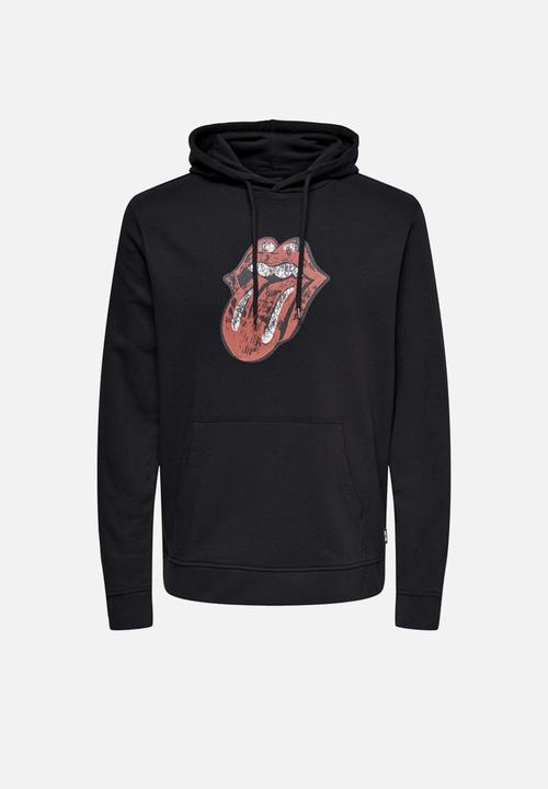Only & Sons - Onsstones life reg hoodie - black