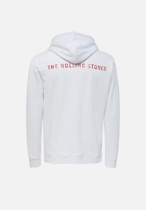Only & Sons - Onsstones life reg hoodie - white