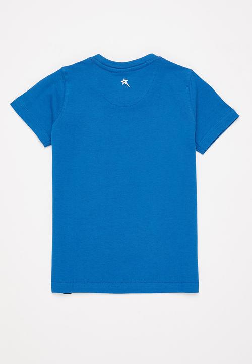 SOVIET - B tillman boys s/slv logo tee - mosaic blue