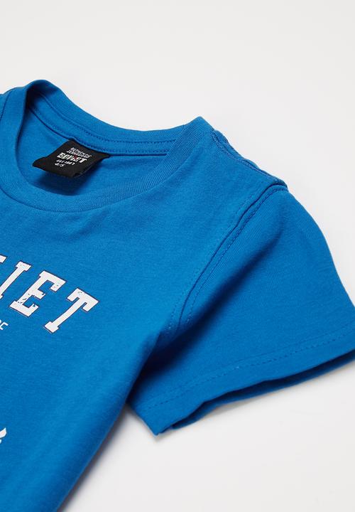 SOVIET - B tillman boys s/slv logo tee - mosaic blue