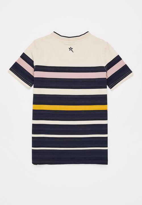 SOVIET - B ajay yarn dye stripe tee - ecru