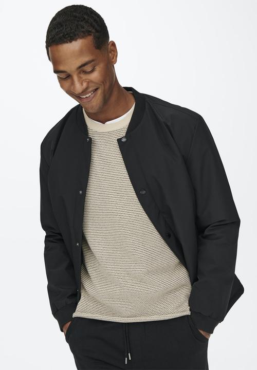Only & Sons - Bran coach jacket - black