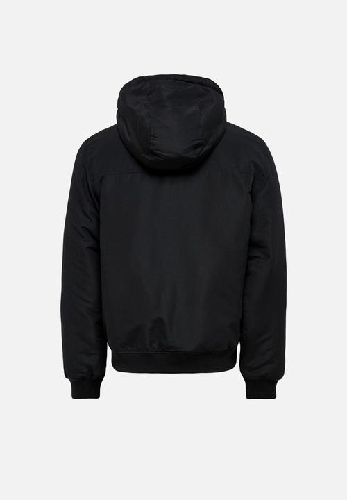 Only & Sons - Mason hooded jacket - black