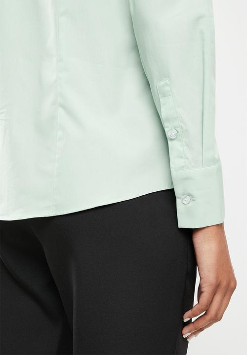 POLO - Jamie basic long sleeve shirt - light aqua