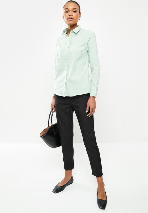 POLO - Jamie basic long sleeve shirt - light aqua