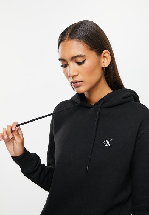 Calvin Klein - Ck embroidery hoodie - black