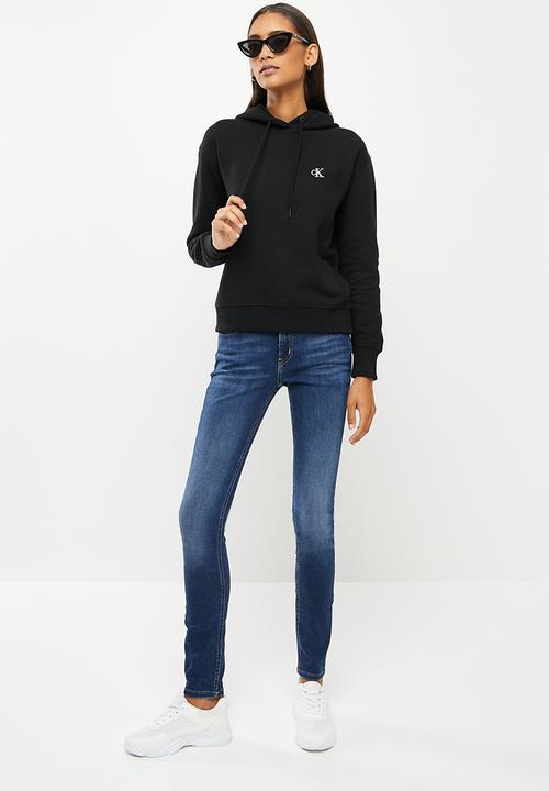 Calvin Klein - Ck embroidery hoodie - black