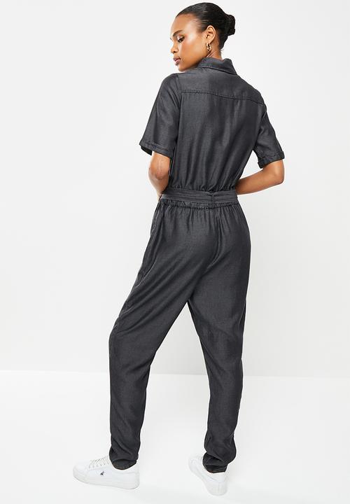 POLO - Rebecca short sleeve jumpsuit - black