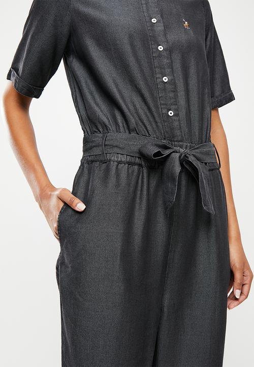 POLO - Rebecca short sleeve jumpsuit - black