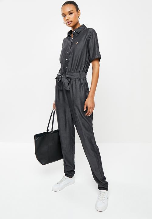 POLO - Rebecca short sleeve jumpsuit - black