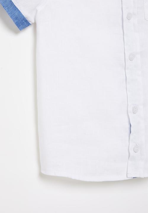 LAB - Logo shirt - white & blue