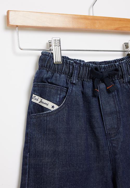 LAB - Logo denim shorts blue