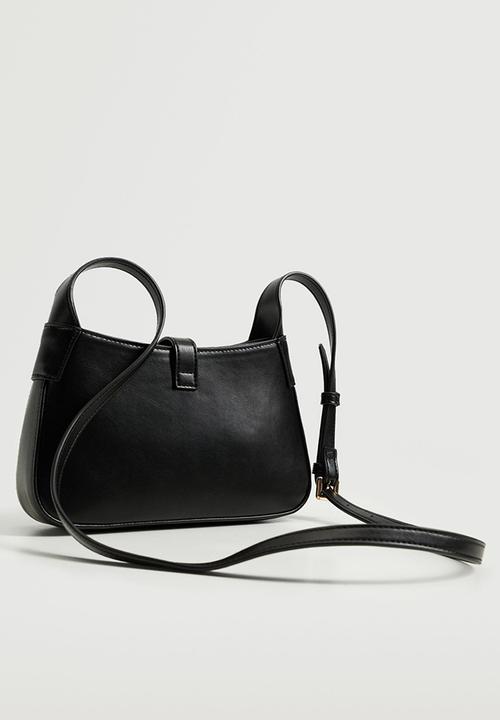 MANGO - Buckle cross-body bag - black