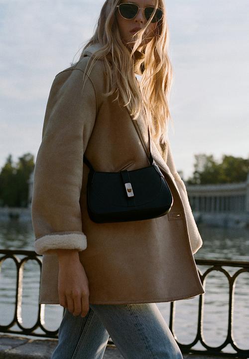 MANGO - Buckle cross-body bag - black